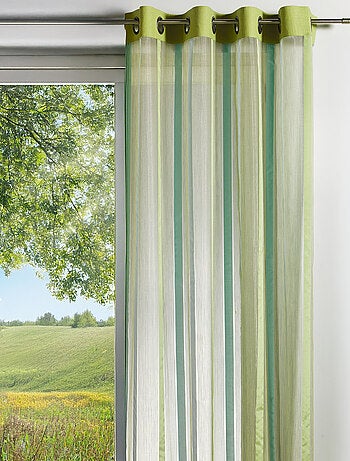 Rideau en organza à rayures verticales