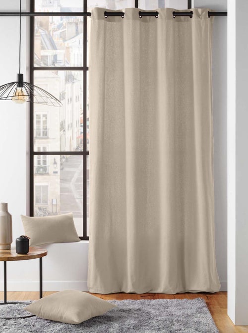 Rideau en poly-coton recyclé - Kiabi