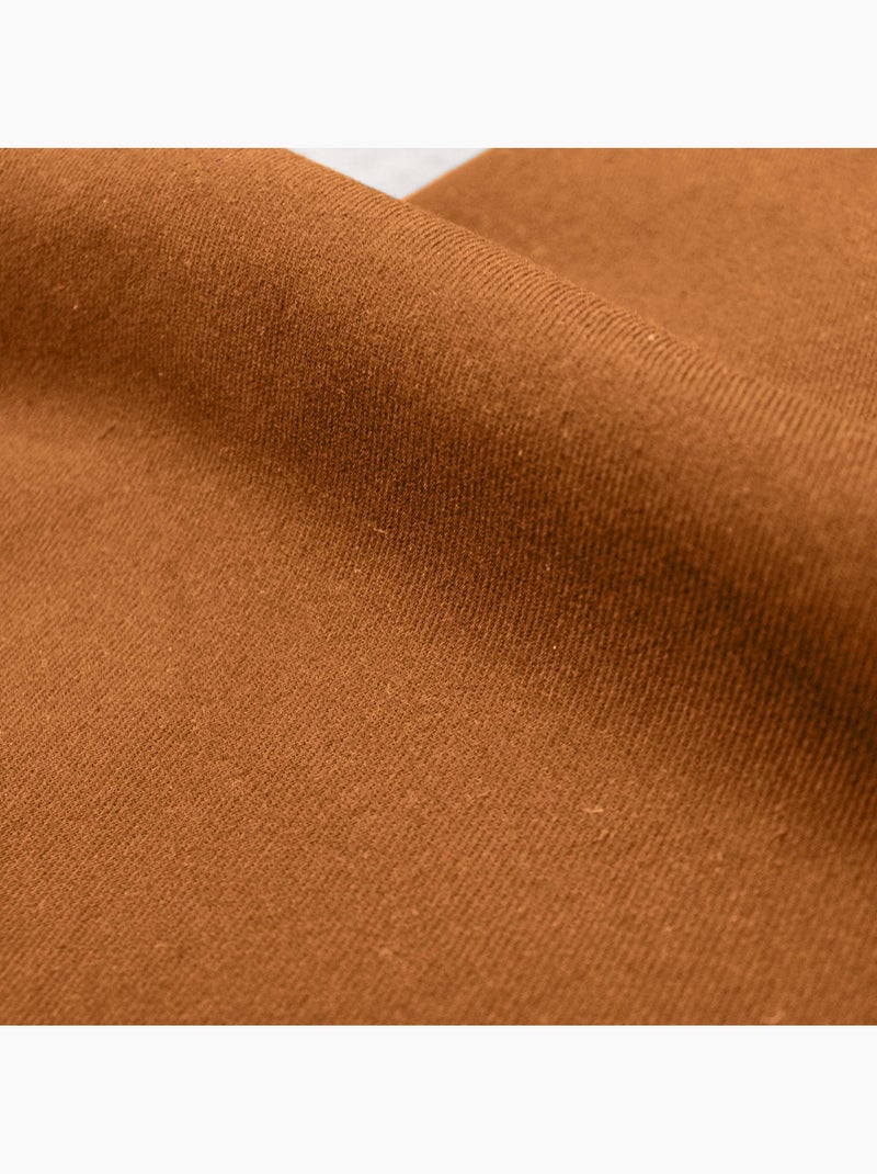 Rideau en poly-coton recyclé Marron clair - Kiabi