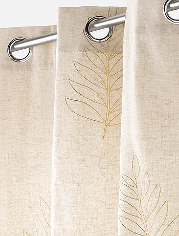 Rideau en poly/lin à impressions métallisées