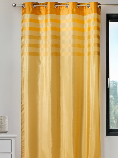 Rideau en shantung coloré avec parement ton sur ton - Kiabi