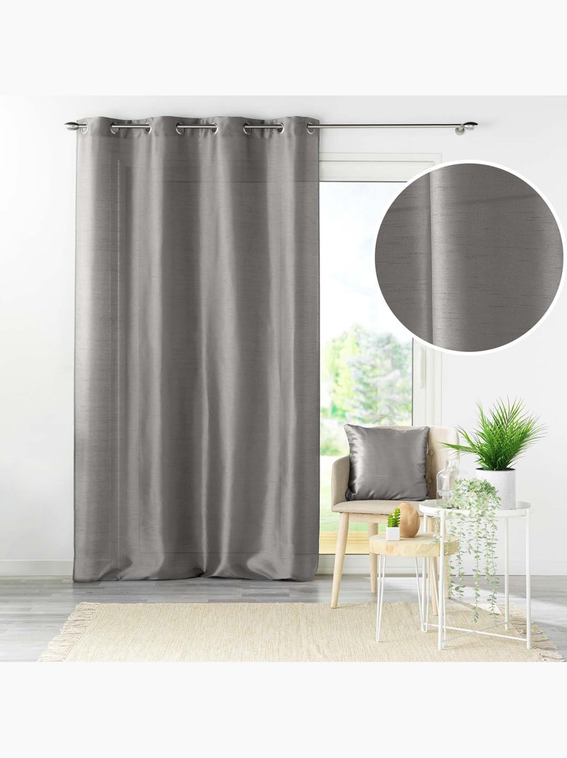 Rideau en shantung effet brillant – Shana Gris perle - Kiabi