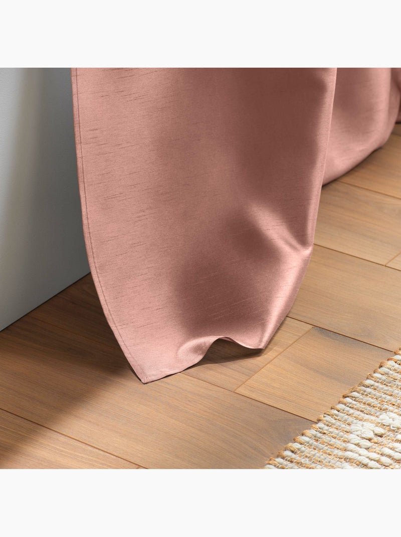 Rideau en shantung effet brillant – Shana Rose poudré - Kiabi