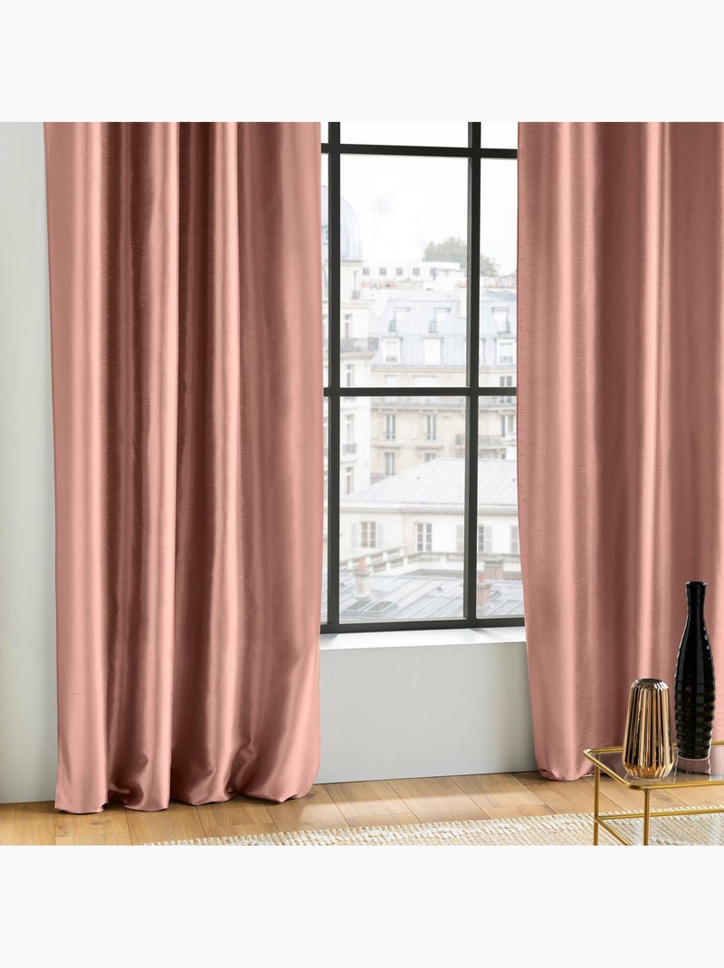 Rideau en shantung effet brillant – Shana Rose poudré - Kiabi