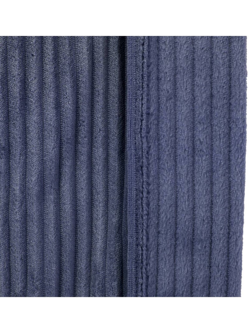 Rideau en tissu avec œillets en acier arum Bleu encre - Kiabi