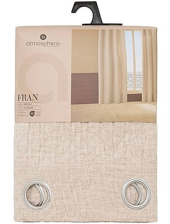 Rideau en tissu avec œillets en acier fran