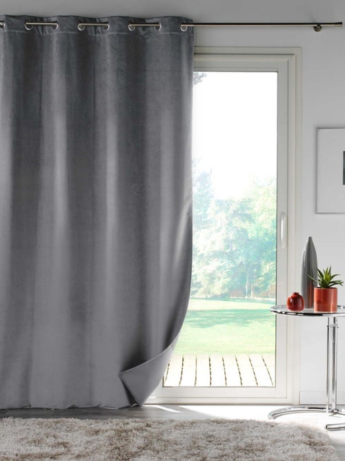 Rideau en velours au style cossu - Kiabi