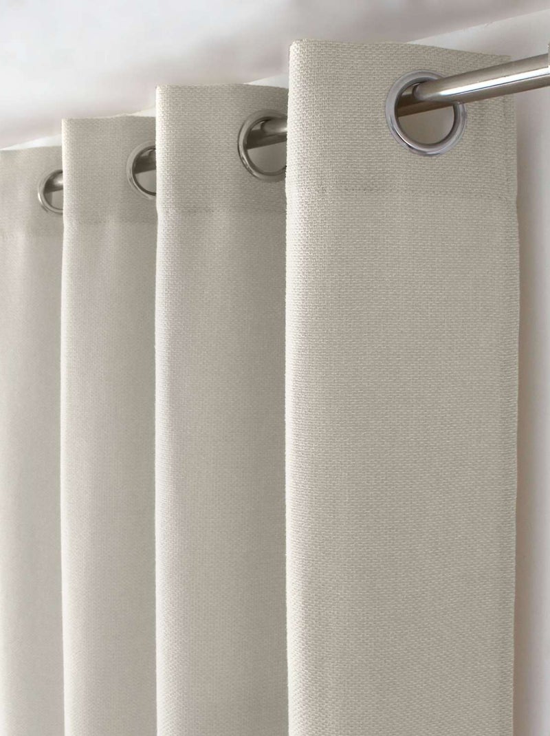 Rideau en velours chenillé Beige - Kiabi