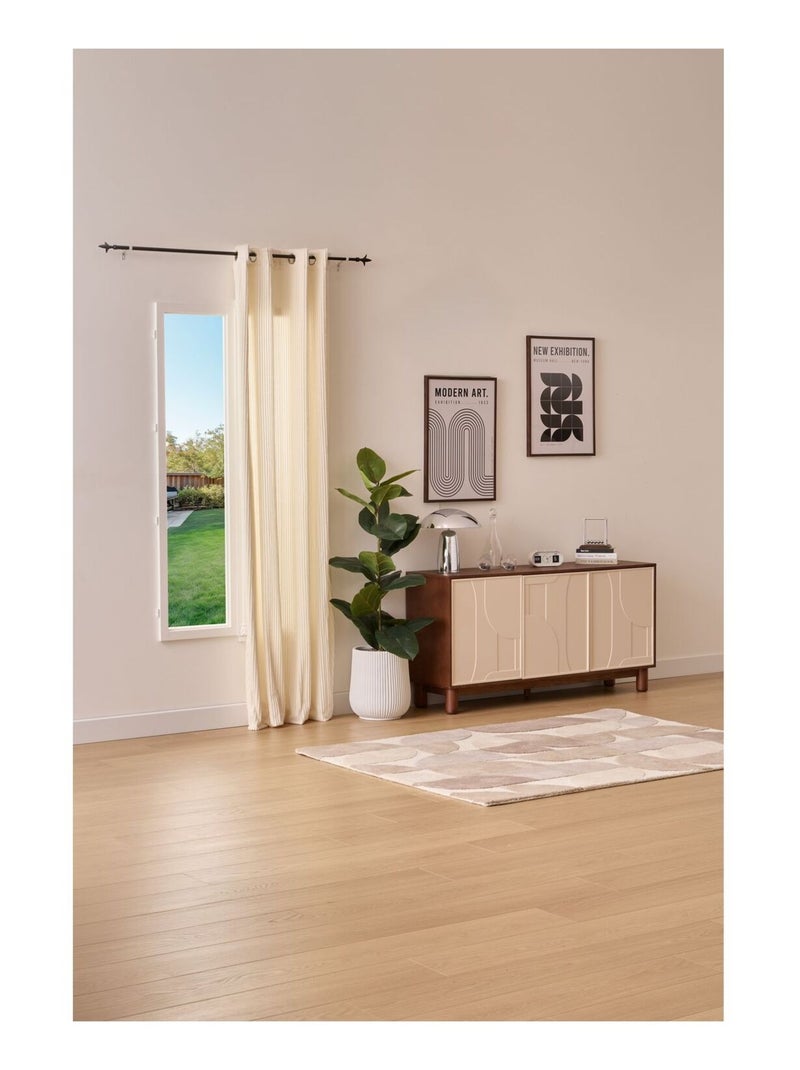 Rideau en velours côtelé flanelle ARUM Beige - Kiabi