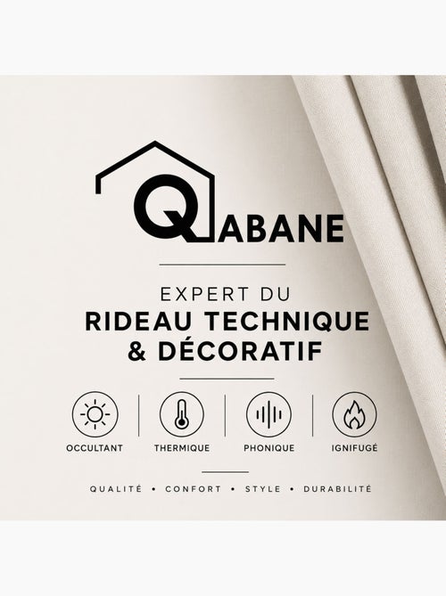 Rideau en velours feutré uni - Kiabi