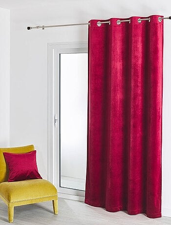Rideau en velours feutré uni