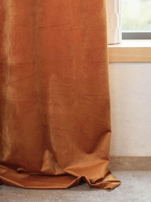 Rideau en velours feutré uni - Kiabi