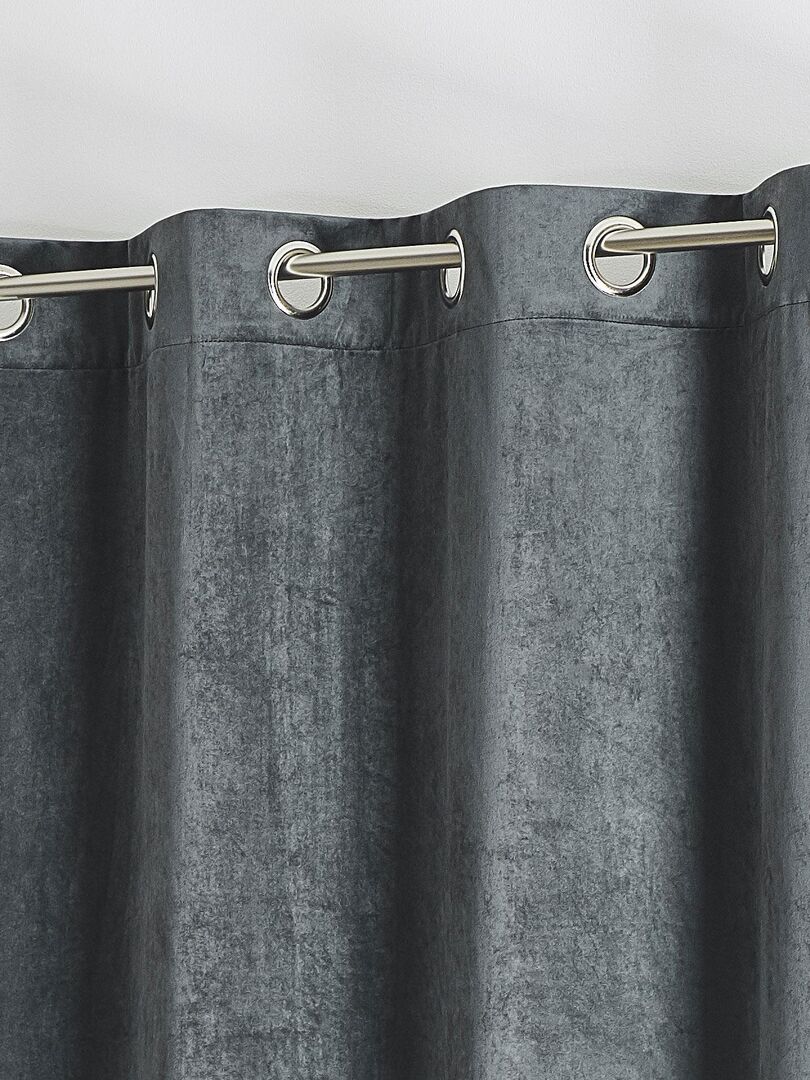 Rideau En Velour Gris
