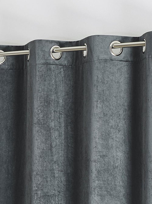 Rideau en velours feutré uni - Kiabi