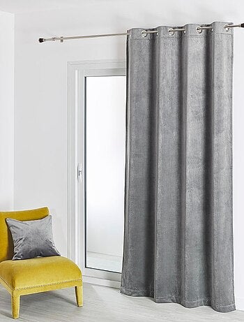 Rideau en velours feutré uni