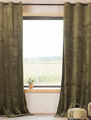 Rideau en velours feutré uni