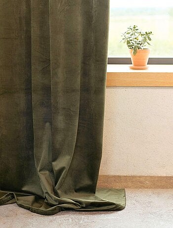 Rideau en velours feutré uni