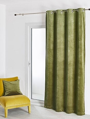 Rideau en velours feutré uni