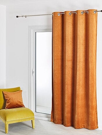 Rideau en velours feutré uni