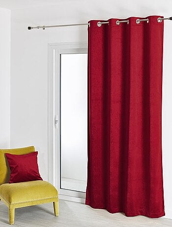 Rideau en velours feutré uni