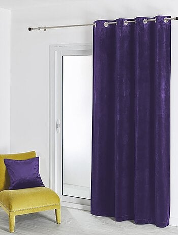 Rideau en velours feutré uni