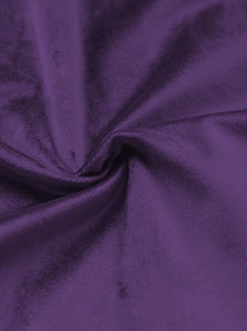 Rideau en velours feutré uni Violet - Kiabi