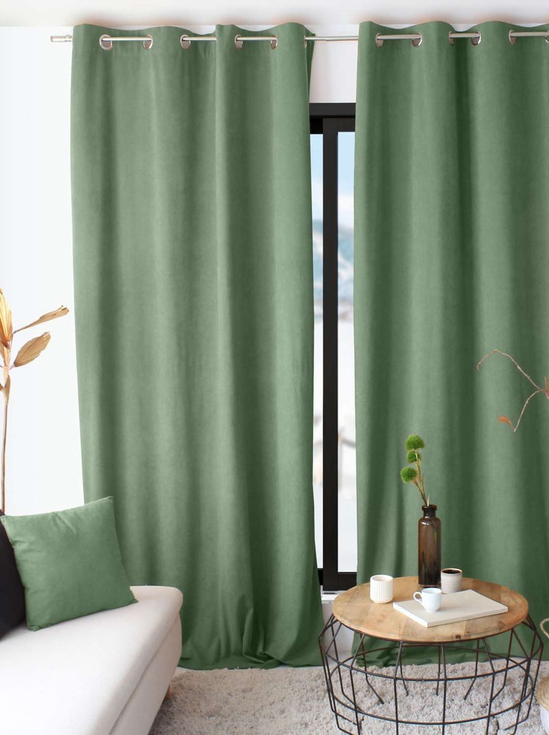Rideau en velours Heaven Vert - Kiabi