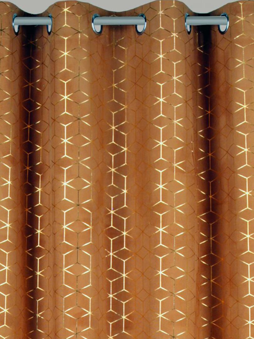 Rideau Photo Personnalisé "Plage Dorée" - Motif Sur Mesure Pour Porte Coulissante - Lavable Machine