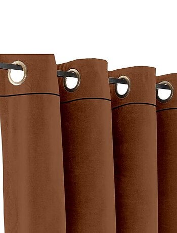 Rideau en velours occultant et isolant uni MOKA