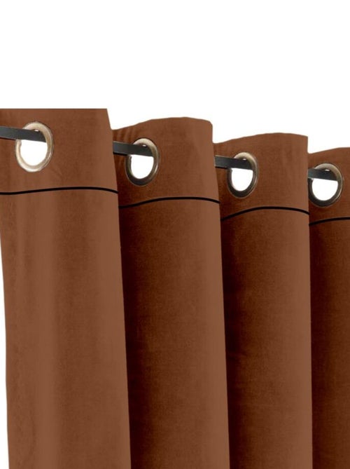 Rideau en velours occultant et isolant uni MOKA - Kiabi