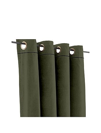 Rideau en velours occultant et isolant uni MOKA