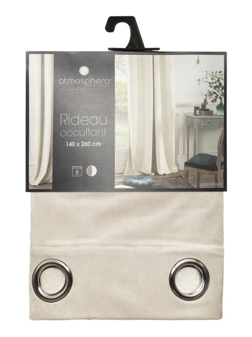 Rideau en velours occultant - Kiabi