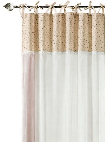 Rideau en Voile de Coton avec Parement Imprimé