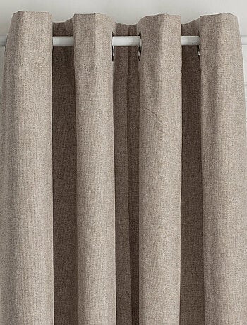 Rideau enduit - Effet lin occultant 100%