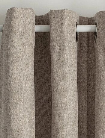 Rideau enduit - Effet lin occultant 100%