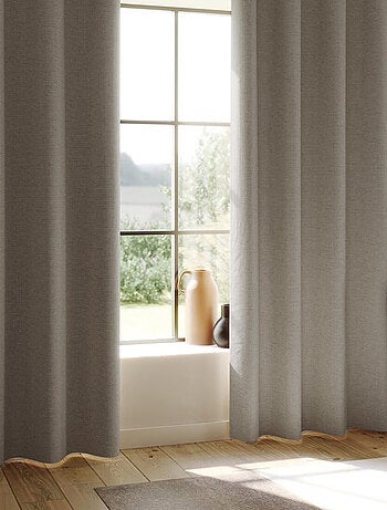 Rideau enduit - Effet lin occultant 100%