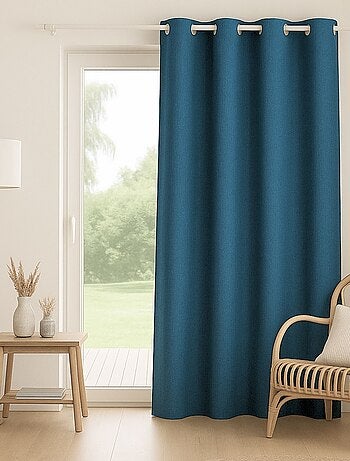 Rideau enduit - Effet lin occultant 100%