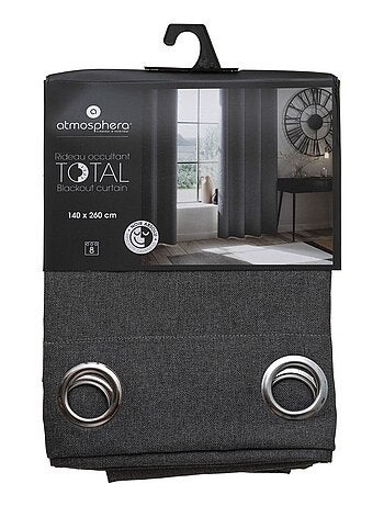 Rideau enduit - Effet lin occultant 100%