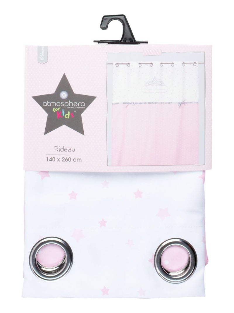 Rideau enfant avec rubans PRINCESSE Rose - Kiabi