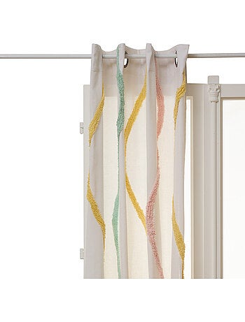 Rideau enfant en coton motifs brodés TUFY