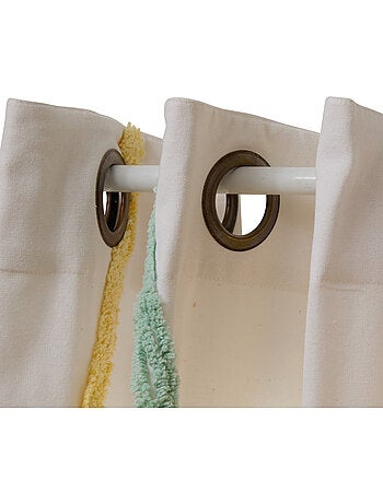 Rideau enfant en coton motifs brodés TUFY