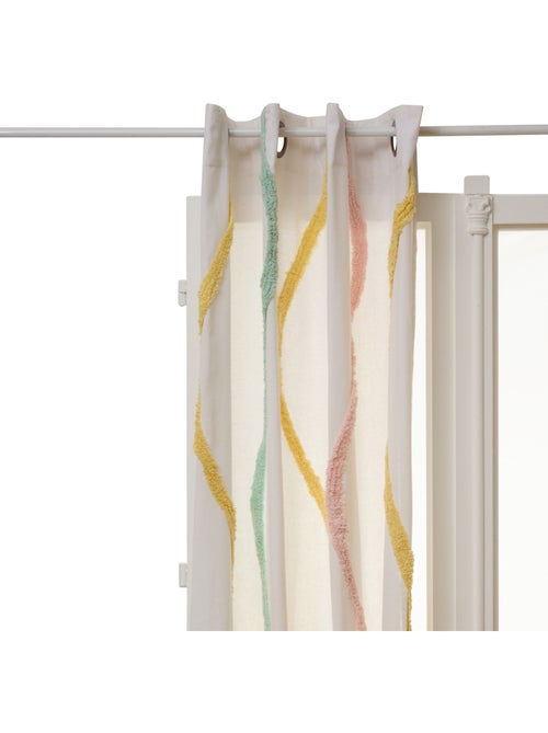 Rideau enfant en coton motifs brodés TUFY - Kiabi