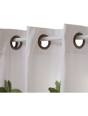 Rideau enfant en coton motifs brodés TUFY