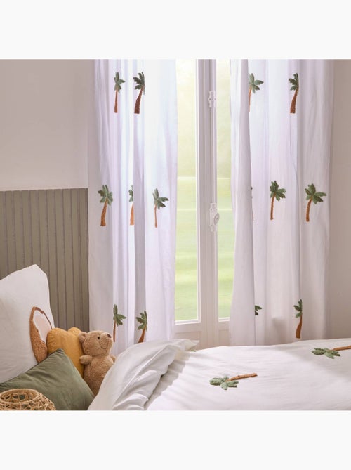 Rideau enfant en coton motifs brodés TUFY - Kiabi