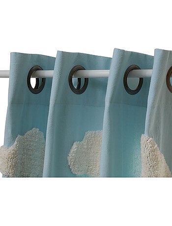 Rideau enfant en coton motifs brodés TUFY