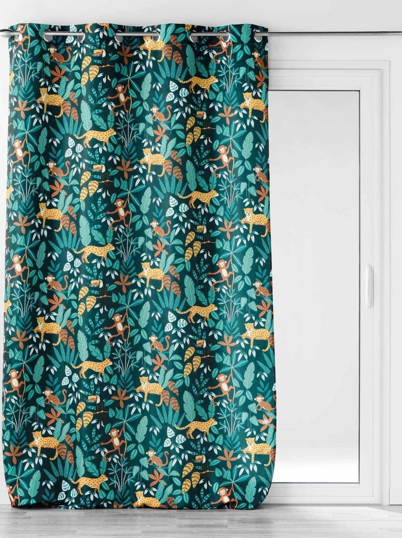 Rideau enfant esprit jungle Bleu - Kiabi