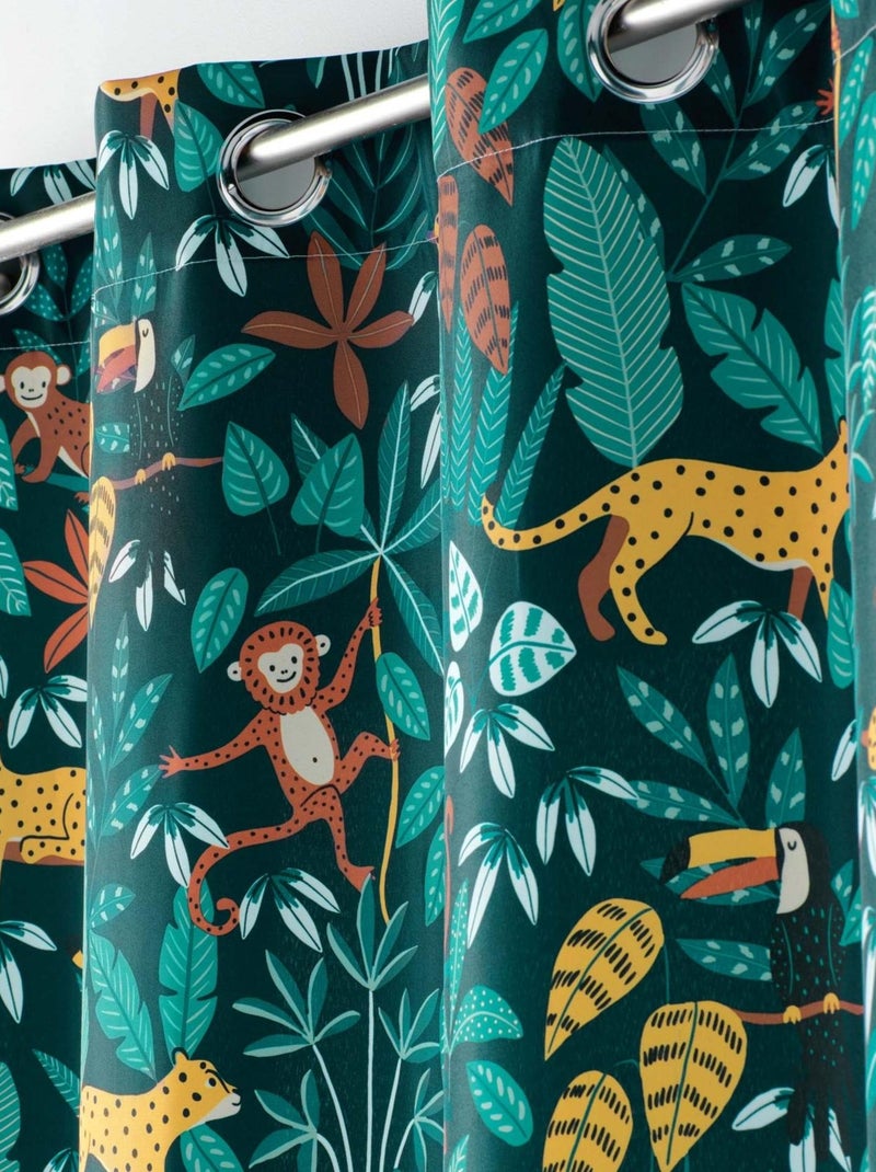 Rideau enfant esprit jungle Bleu - Kiabi
