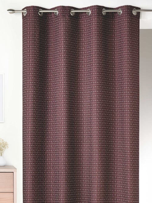 Rideau épais en Jacquard Uni à Reliefs - Kiabi