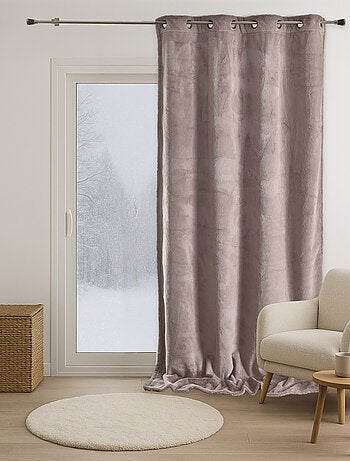 Rideau épais imitation fourrure polaire