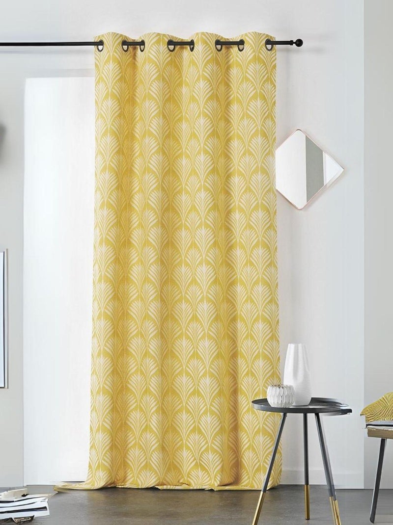 Rideau esprit art nouveau Jaune - Kiabi